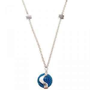 Montblanc Blue Pendant Silver Necklace