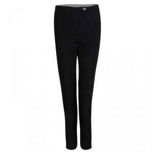 Moschino Black Straight Fit Tailored Trousers S