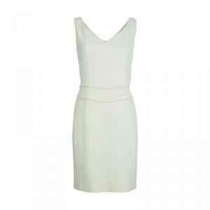Moschino Pastel Yellow Sleeveless V-Neck Dress M