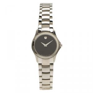 Movado Black Stainless Steel Museum 84 E4 1849 Women's Wristwatch 28MM