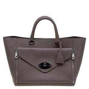 Mulberry Taupe Leather Willow Tote