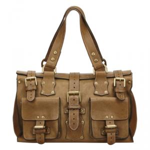 Pre Owned Mulberry Oak Leather Roxanne Satchel