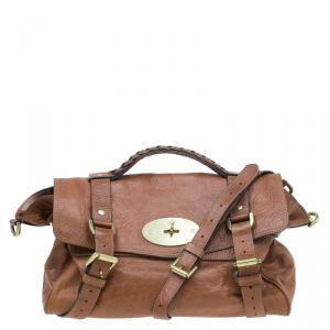 Pre Owned Mulberry Brown Leather Alexa Shoulder Bag