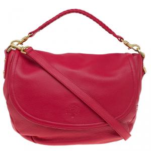 Pre Owned Mulberry Bright Red Spongy Pebbled Effie Satchel