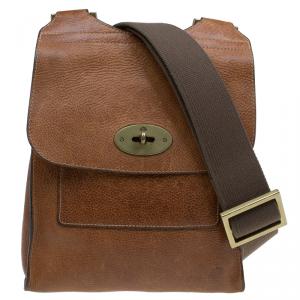 Mulberry Oak Natural Leather Antony Crossbody Bag