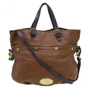Mulberry Brown Leather Mitzy Hobo