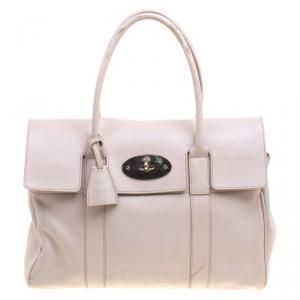 Mulberry Beige Leather Bayswater Satchel
