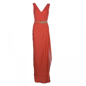 Notte By Marchesa Sleeveless Embellished Maxi Dress L