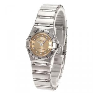 Omega Copper Stainless Steel Constellation Women's Wristwatch 22MM