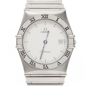 Omega Silver Stainless Steel Constellation 1448 Women’s Wristwatch 33MM