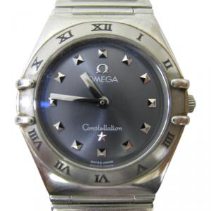 Omega Blue Mother of Pearl Stainless Steel Constellation My Choice Women's Wristwatch 24MM