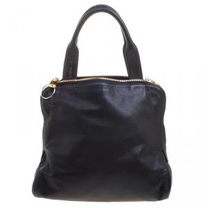 Paule Ka Black Leather Tote