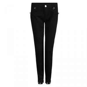 Philipp Plein Couture Black Denim Studded Straight Fit Jeans L