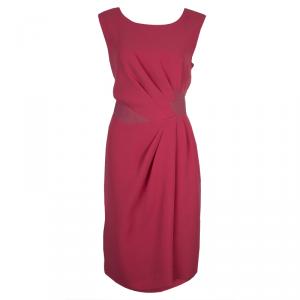 Pre Owned Philosophy di Alberta Ferretti Pink Pleated Sleeveless Dress M