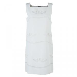 Pre Owned Philosophy di Alberta Ferretti White Embroidered Sleeveless Dress S