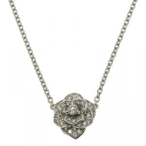 Piaget Rose Pendant Diamond & 18K White Gold Necklace