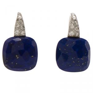 Pomellato Capri Diamond & Lapis Lazuli White Gold Drop Earrings