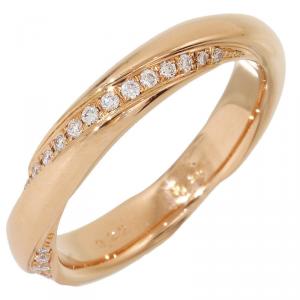 Ponte Vecchio 0.22ct Diamond Rose Gold Ring Size 53