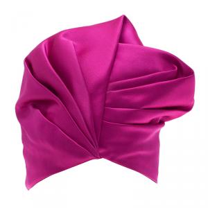 Prada Pink Pleated Satin Turban Size M