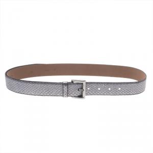 Prada Silver Watersnake Belt 85 CM