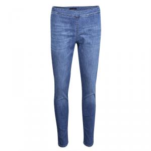 Prada Indigo Light Wash Faded Effect Denim Skinny Jeans S/M