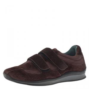 Prada Sport Brown Suede Velcro Sneakers Size 38.5