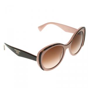 Prada Pink and Black SPR 12P Cat Eye Sunglasses
