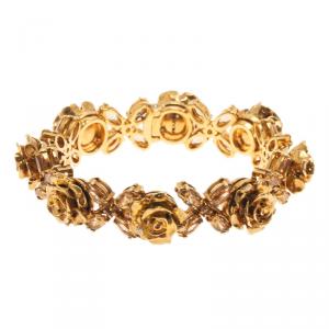 Prada Rose Gold Tone Crystal Resin Bracelet