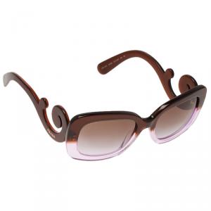 Prada Purple Baroque Rectangle Sunglasses