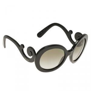 Prada Black Baroque Round Sunglasses