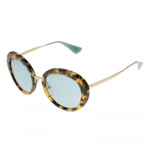 Prada Leopard Frame SPR16Q Round Sunglasses