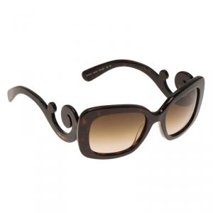 Prada Brown Baroque Rectangle Sunglasses