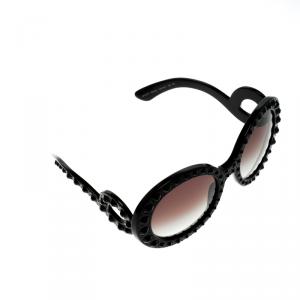 Prada Black SPR31P Studded Oversized Baroque Sunglasses