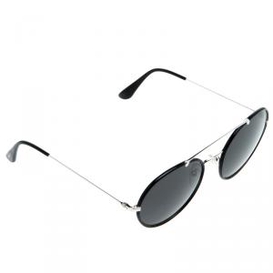 Prada Black SPR 53P Round Aviator Sunglasses