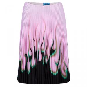 Prada Pink Print Pleat Skirt S