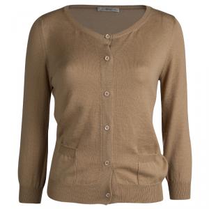 Prada Brown Button Front Cardigan L