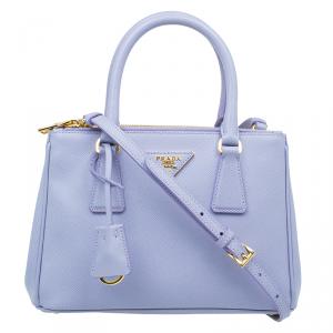 Pre Owned Prada Glicine Saffiano Leather Baby Executive Shoulder Tote Bag