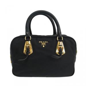 Pre Owned Prada Black Nylon Micro Tessuto Tote