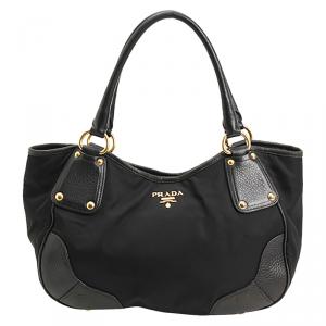Pre Owned Prada Black Nylon Tote