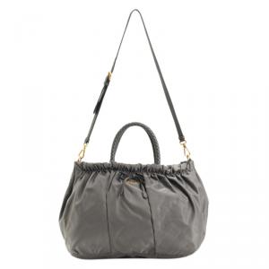 Pre Owned Prada Grey Nylon Shoulder Bag