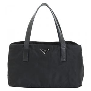 Pre Owned Prad Black Nylon Tote