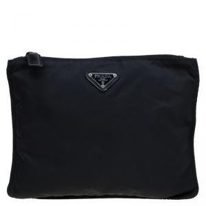 Prada Black Nylon Cosmetic Pouch