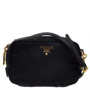 Pre Owned Prada Black Nylon Mini Crossbody Bag