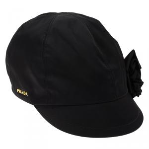 Prada Black Nylon Baseball Cap Size M