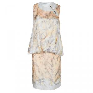 Pre Owned Proenza Schouler Drop Waist Printed Silk Sleeveless Dress M