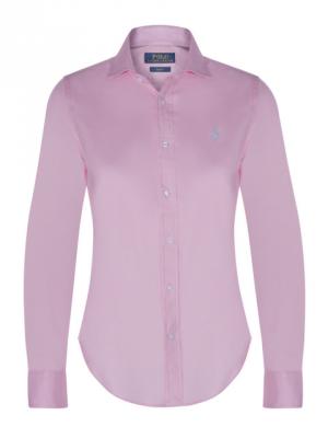 Pre Owned Polo Ralph Lauren Pink Logo Long Sleeve Shirt L