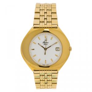 Rama Swiss White Gold-Plated Stainless Steel Women's Wristwatch 40MM