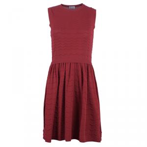 مملوكة مسبقًا RED Valentino Red Drop Waist Knit Dress S