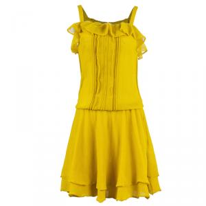 Pre Owned RED Valentino Yellow Drop Waist Dress M
