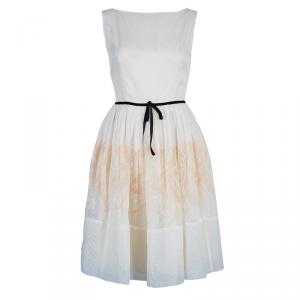 Pre Owned RED Valentino White Organza Flare Dress M